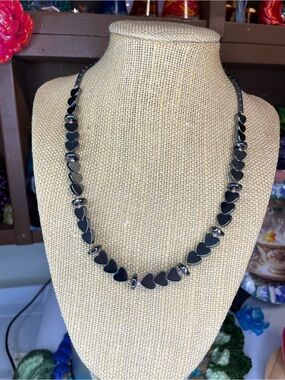 Heart Necklace in Black
